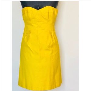 Nanette Lepore strapless yellow sun dress, Sz 2